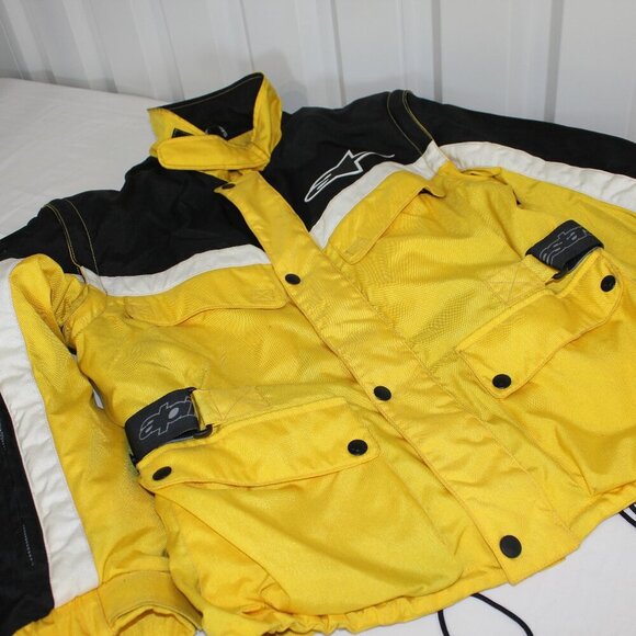 Alpinestars Mens Heavy Jacket Adventure Touring Size 44 Italian Black Yellow - Picture 1 of 16